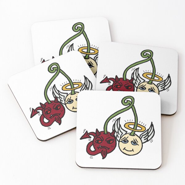 Item preview, Angel and Demon Cherries designed and sold by Elvira Draat.