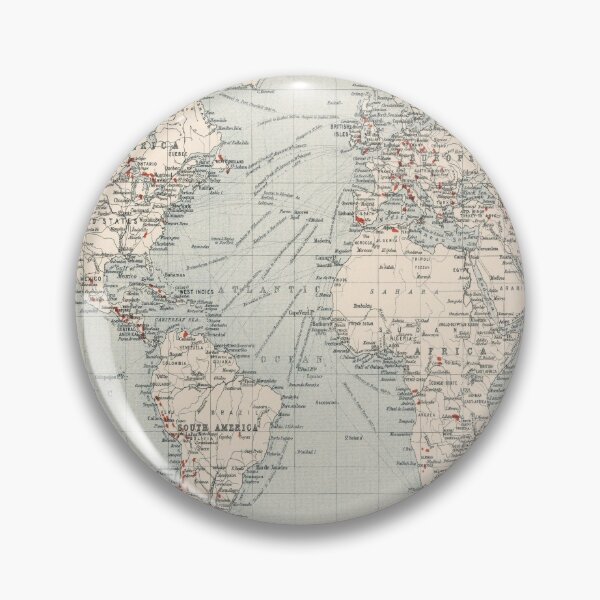Item preview, Old World Copper Mining Map (1907) Vintage Global Cu Metal Mines Atlas designed and sold by BravuraMedia.