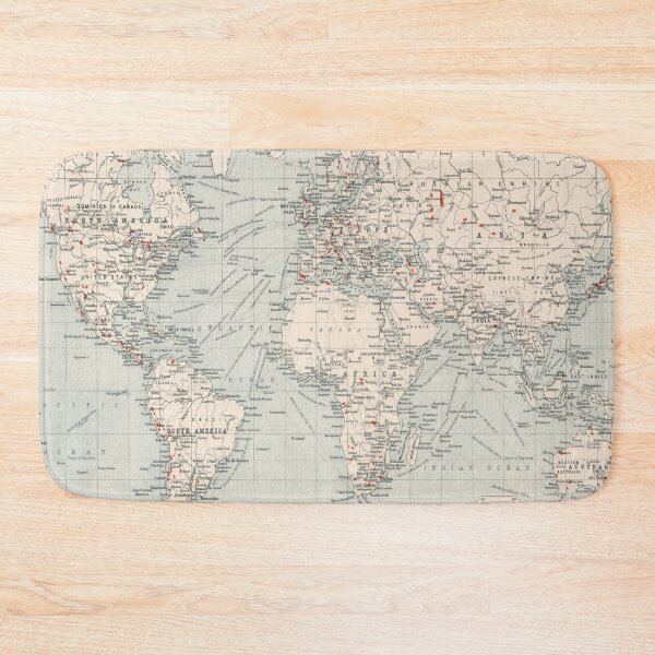 Item preview, Old World Copper Mining Map (1907) Vintage Global Cu Metal Mines Atlas designed and sold by BravuraMedia.