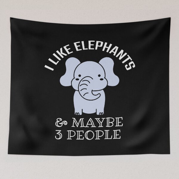Item preview, I Like Elephants And Maybe 3 People designed and sold by TThousand.