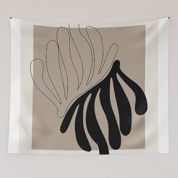 Item preview,  Matisse Flower. Paper Decoupes Art Beige, black back, Matisse Cutout's designed and sold by Thomas  Tennant.