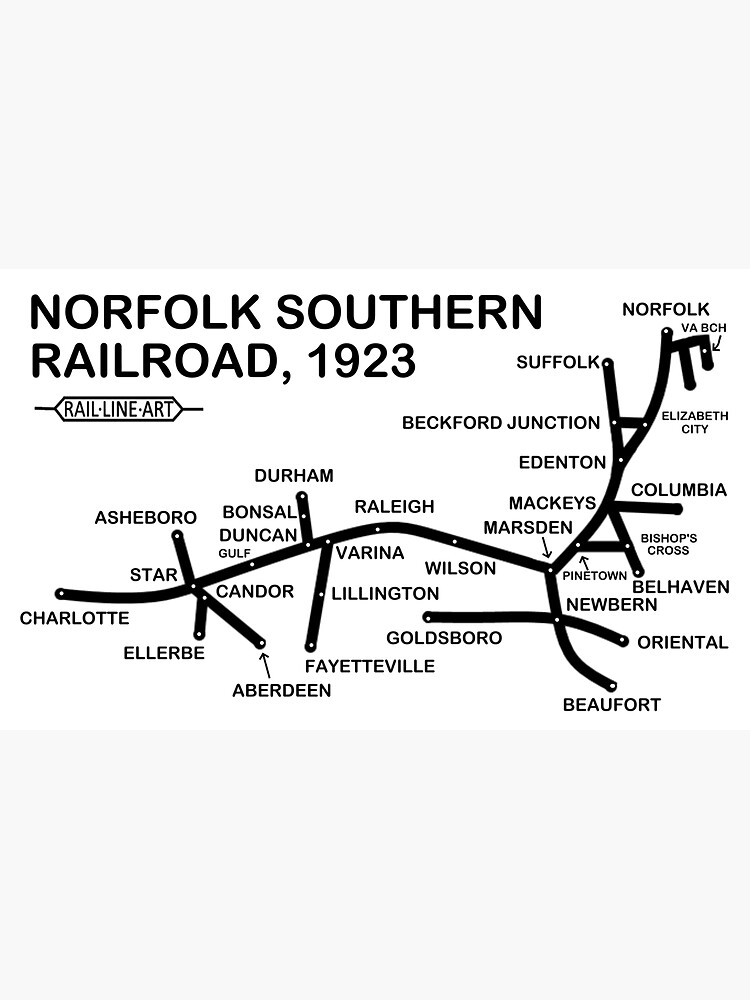 Norfolk Southern Railroad 1923 Sticker For Sale By Rail Line Art   Bg,f8f8f8 Flat,750x,075,f Pad,750x1000,f8f8f8 