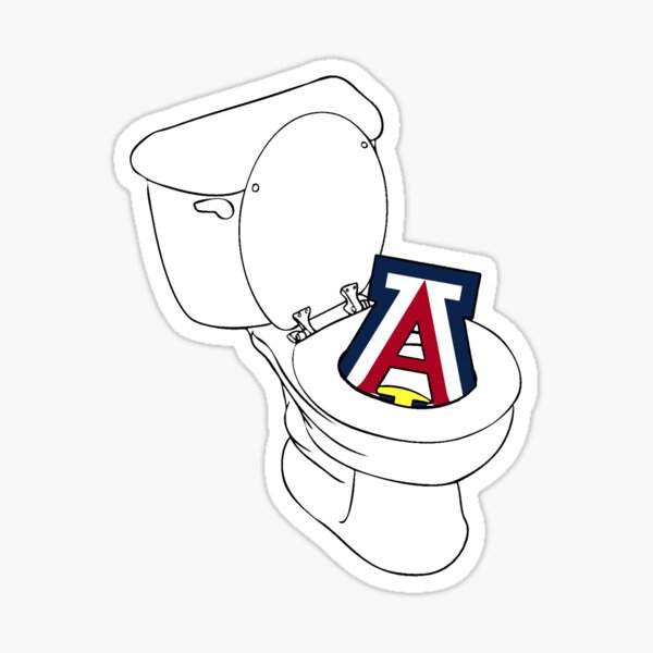 UofA Toilet - Maroon Sticker