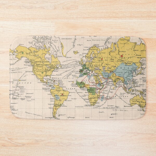 Item preview, Old World Currency Map (1907) Vintage Gold Standard & Silver Backed Money Countries Atlas designed and sold by BravuraMedia.