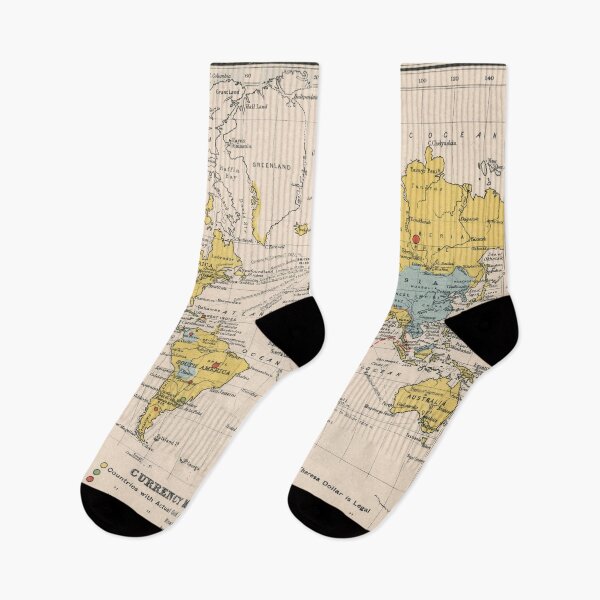 Item preview, Old World Currency Map (1907) Vintage Gold Standard & Silver Backed Money Countries Atlas designed and sold by BravuraMedia.