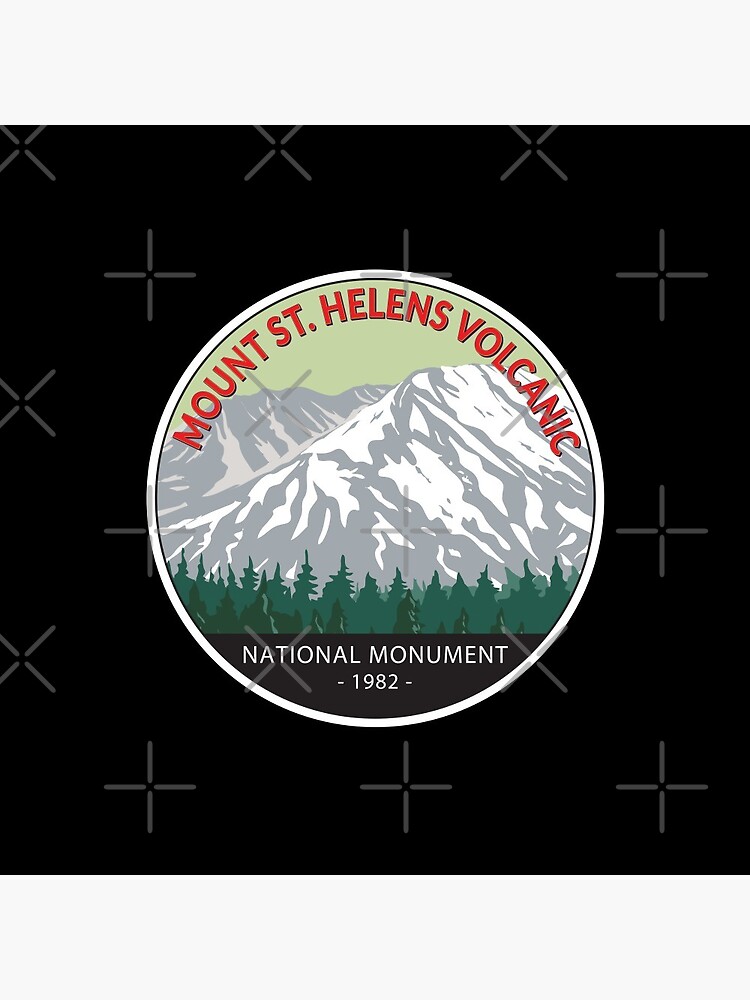 Disover Mount St Helens National Volcanic Monument Washington Circle Pin Button