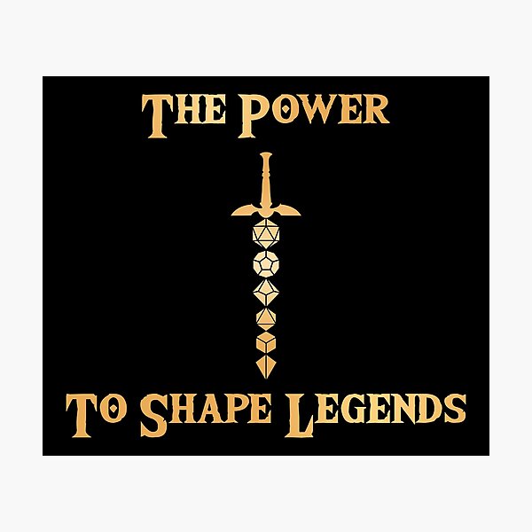 Item preview, The Power to Shape Legends - Dice Sword designed and sold by PatternTree.