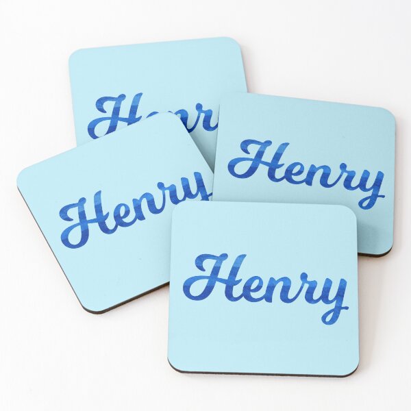 Item preview, Henry boys name blue watercolor design designed and sold by ComicKitsch.
