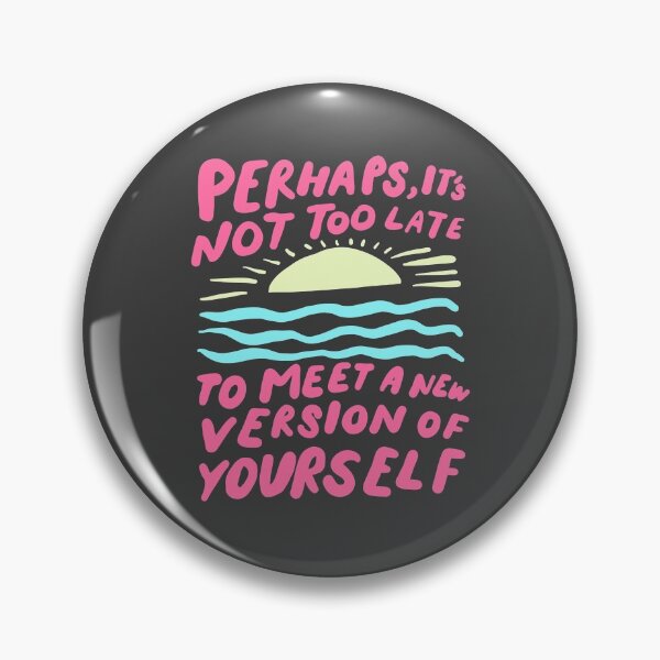 Item preview, Meet a new version of yourself - inspirational quote art - pink and pastel bold illustration designed and sold by morgansgoods.