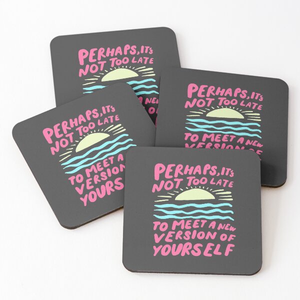Item preview, Meet a new version of yourself - inspirational quote art - pink and pastel bold illustration designed and sold by morgansgoods.