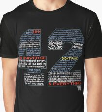 Hitchhiker's Guide 42 Quotes Graphic T-Shirt