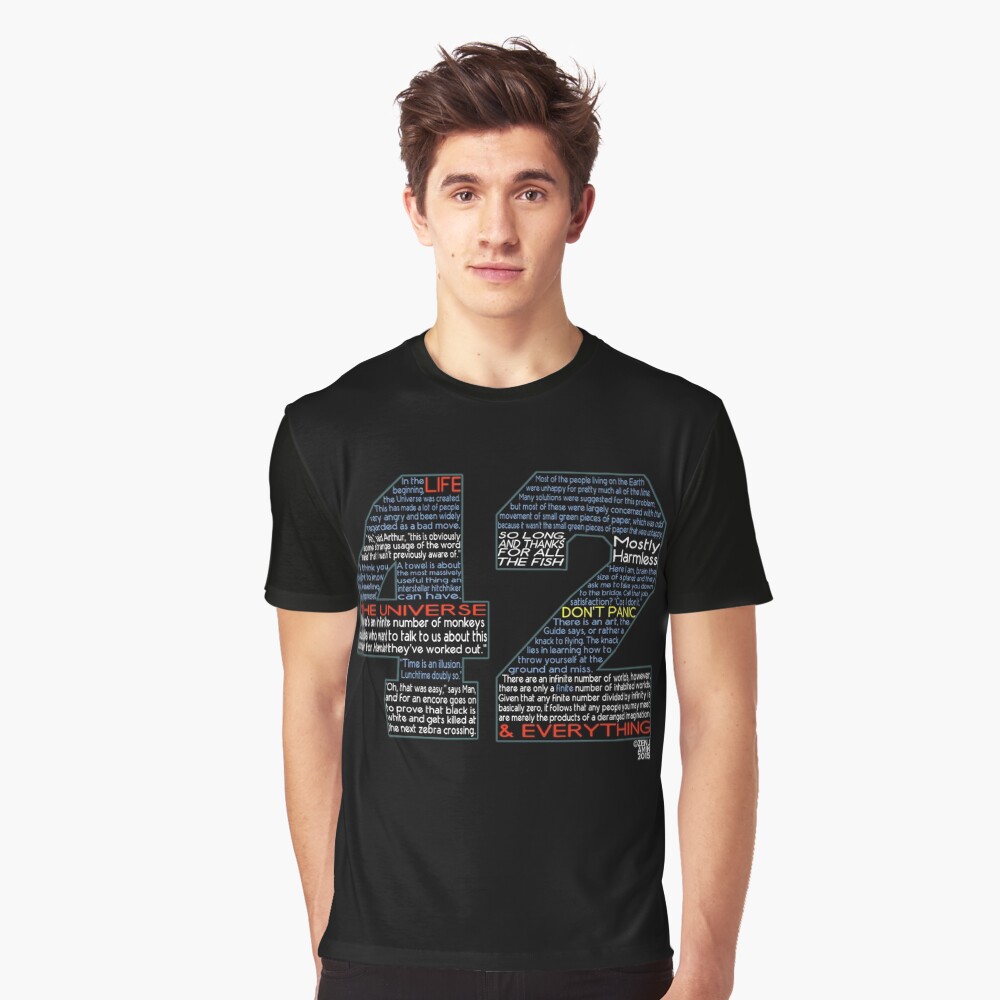 "Hitchhiker's Guide 42 Quotes" Tshirt by zenjamin Redbubble