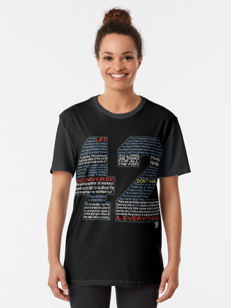 "Hitchhiker's Guide 42 Quotes" T-shirt For Sale By Zenjamin | Redbubble ...