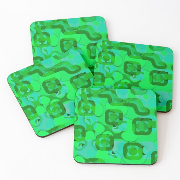 Item preview, green boho - abstract pattern designed and sold by Xdelacra.