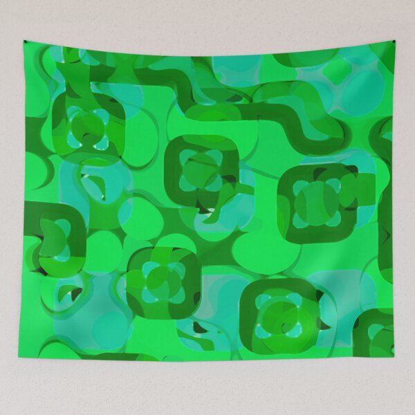 Item preview, green boho - abstract pattern designed and sold by Xdelacra.