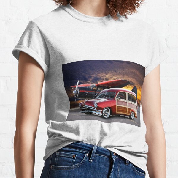 mens vintage ford surfer woody wagons t-shirt L nwt beige heather