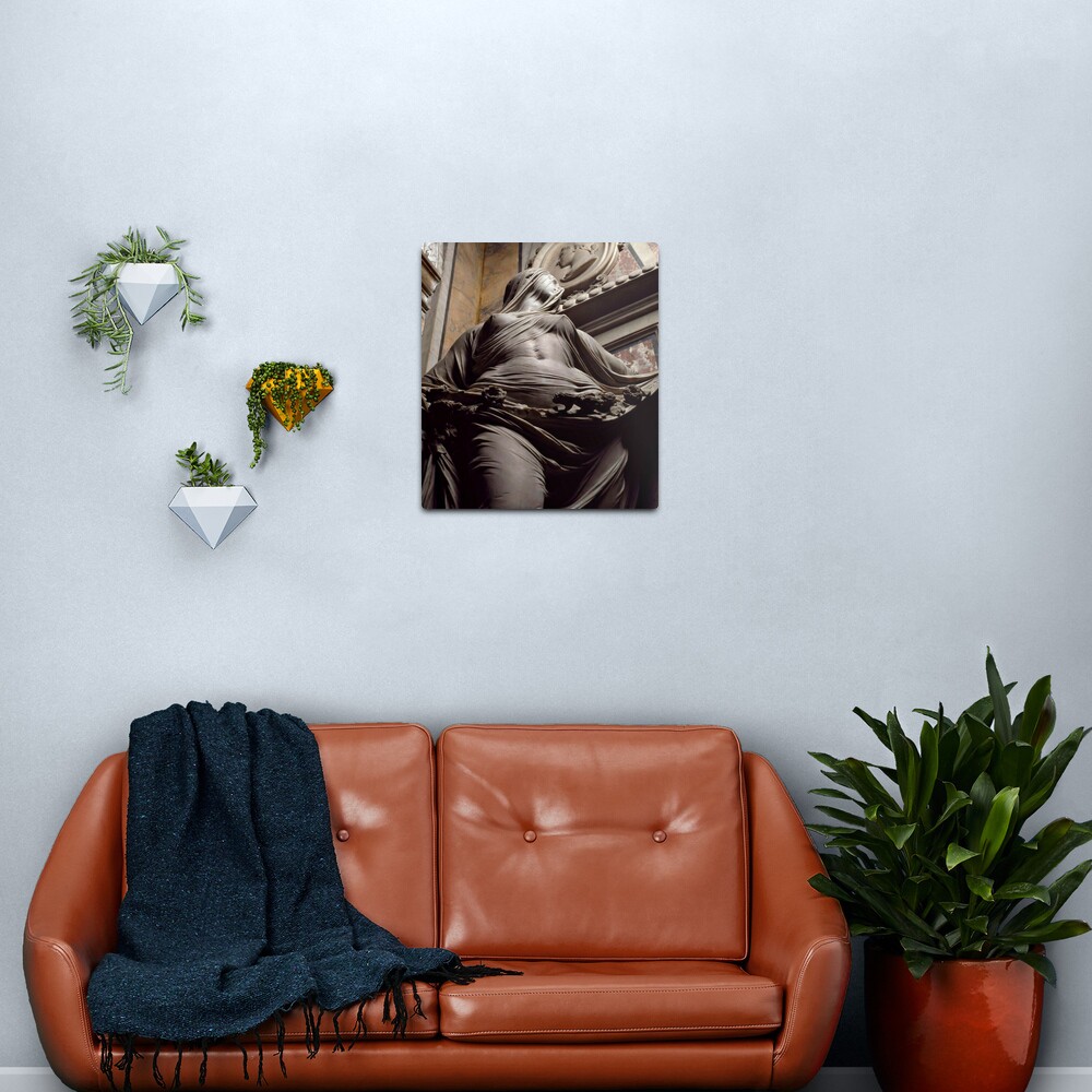 Modesty (Veiled Truth), by Antonio Corradini Metal Print