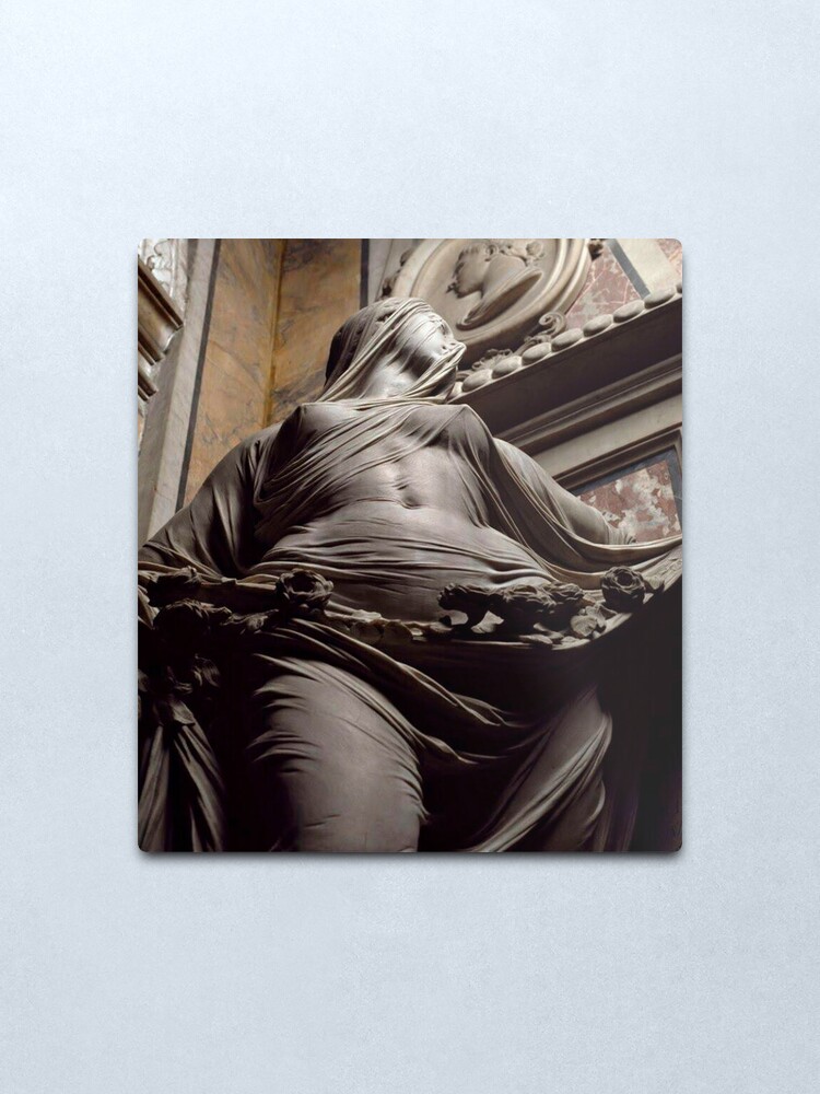 Alternate view of Modesty (Veiled Truth), by Antonio Corradini Metal Print