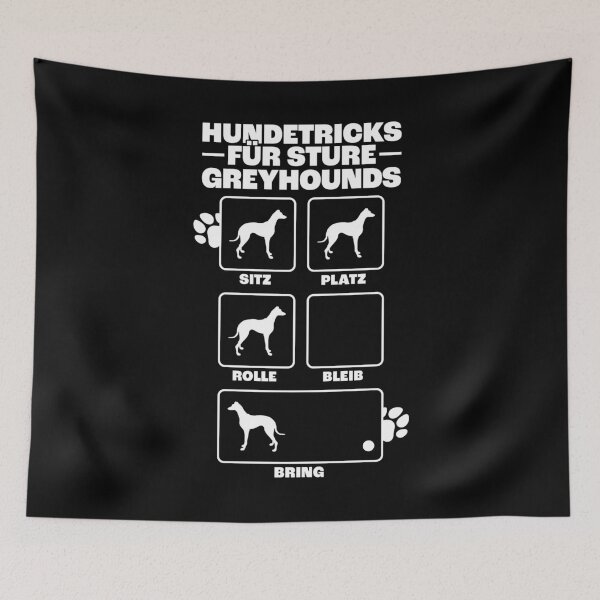 Artikelvorschau, Greyhound Hundetricks kurzhaariger Windhund Spruch entworfen und verkauft von madgrfx.
