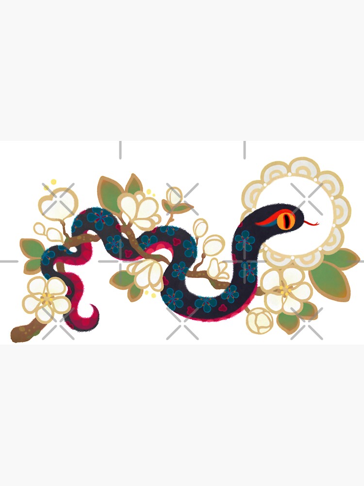 Snake and flowers 2 by pikaole