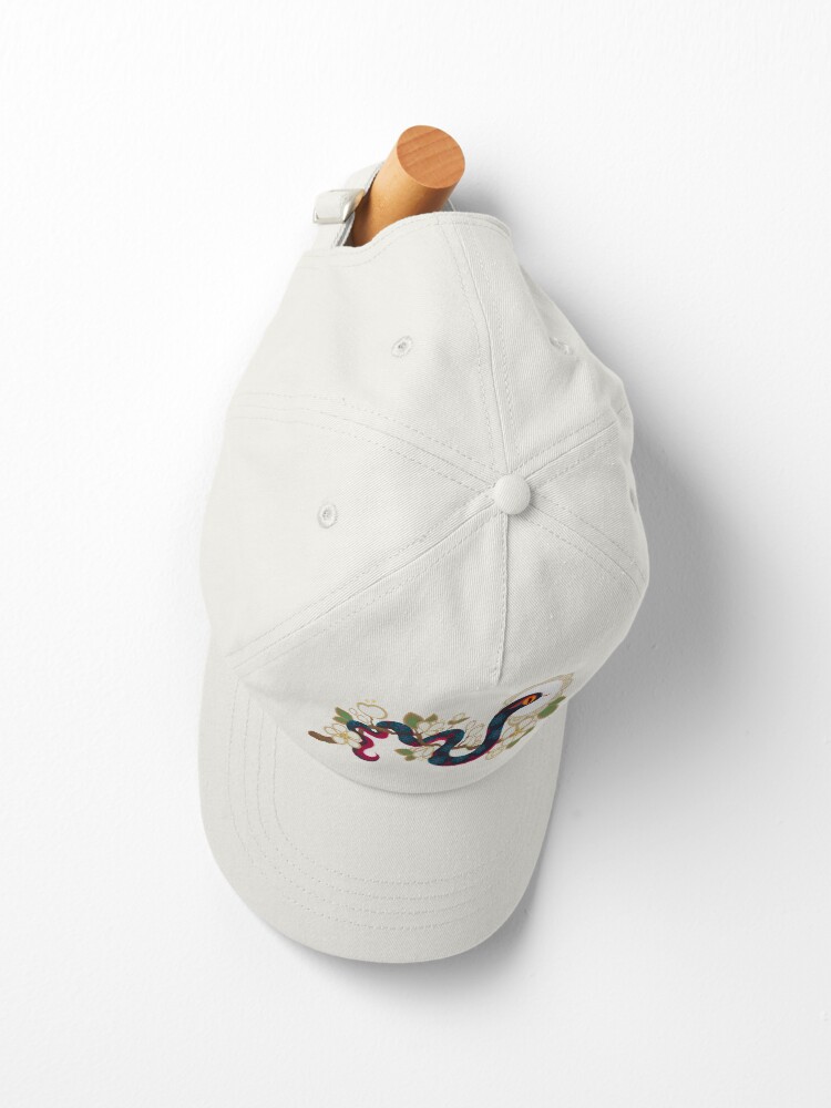 Alternate view of Snake and flowers 2 Cap