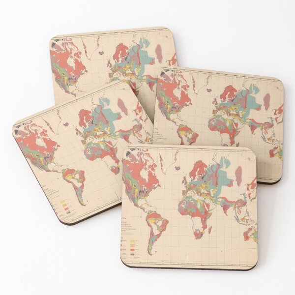Item preview, Old World Geology Map (1921) Vintage Global Geological Atlas designed and sold by BravuraMedia.