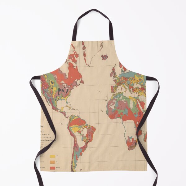 Item preview, Old World Geology Map (1921) Vintage Global Geological Atlas designed and sold by BravuraMedia.