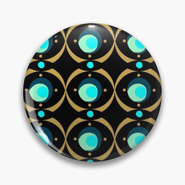 Item preview, Beads and Scallops Repeat Gold on Black 5748 designed and sold by Art in My Loft.