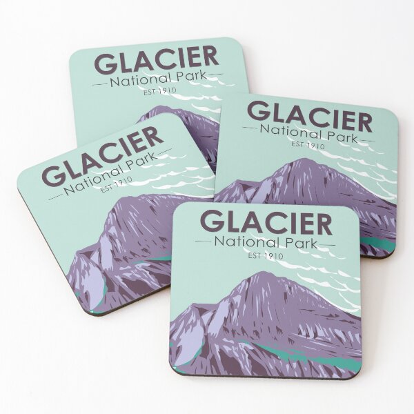 Item preview, Glacier National Park Hidden Lake Montana Vintage designed and sold by KrisSidDesigns.