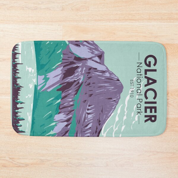 Artikelvorschau, Glacier National Park Hidden Lake Montana Vintage entworfen und verkauft von KrisSidDesigns.