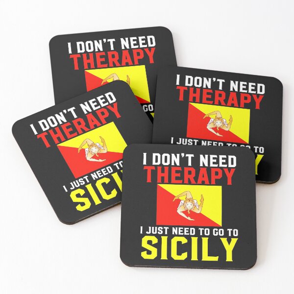 Item preview, Sicilian  Flag  I Don't Need Therapy I Just Need to Go to Sicily designed and sold by obedtheartist.