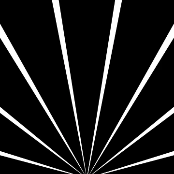 Artwork thumbnail, Geometric Rays Pattern (black/white) by Design Minds Boutique
