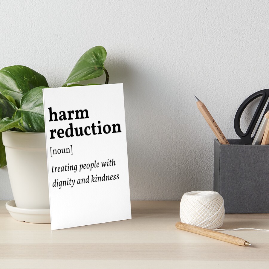 harm-reduction-definition-art-board-print-by-stemcareers-redbubble