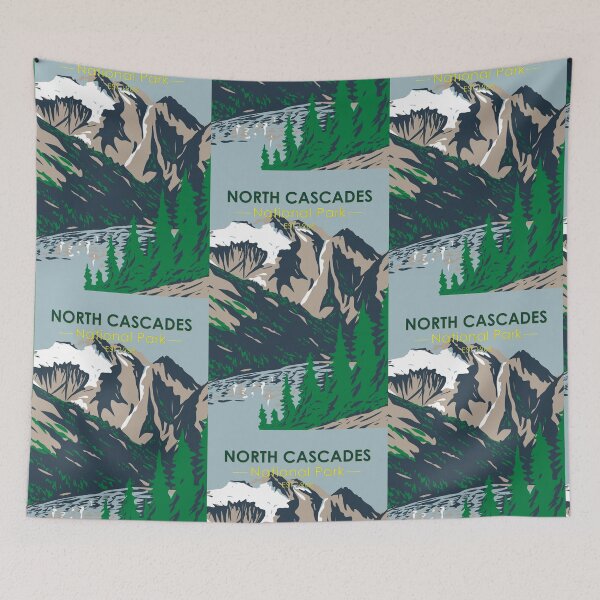 Item preview, North Cascades National Park Mount Triumph Washington Vintage designed and sold by KrisSidDesigns.