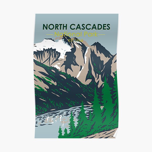  North Cascades National Park Washington Souvenir Gift Raglan  Baseball Tee : Clothing, Shoes & Jewelry