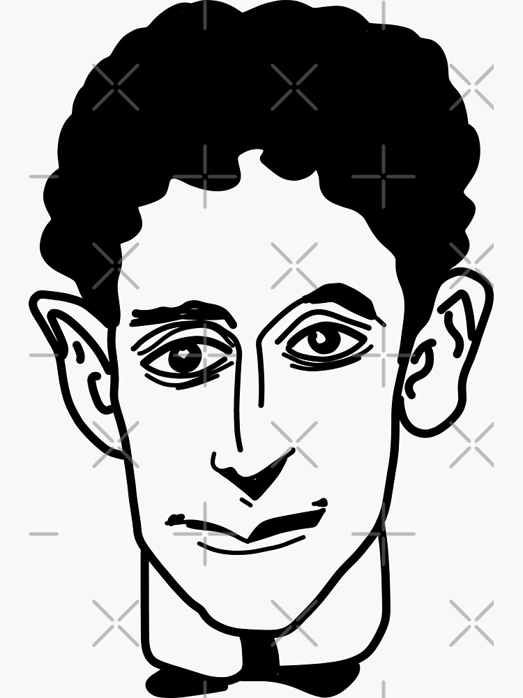 Franz Kafka Black Stamp Drawing Sticker For Sale By Juliobenitez Redbubble 3420