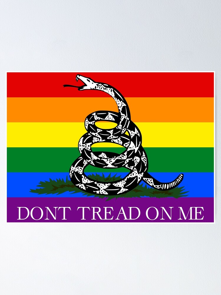 Gadsden dont tread on me rainbow gay pride flag