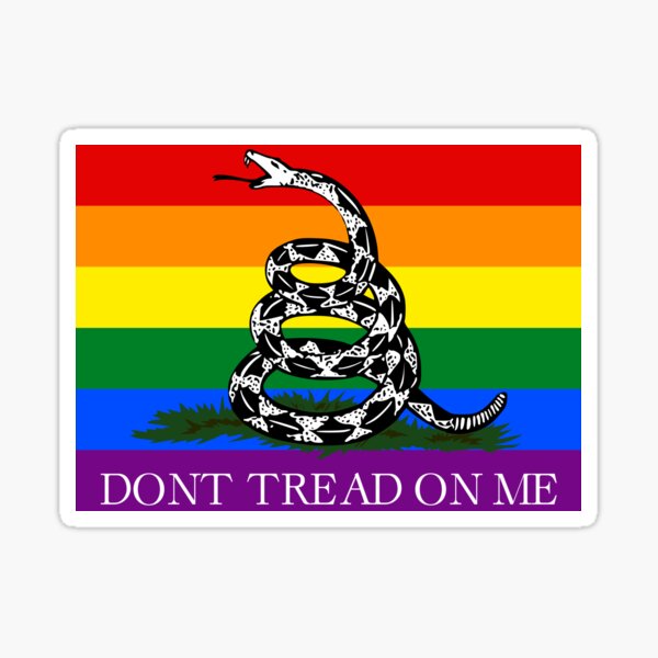 Item preview, Don't Tread On Me Gay Lesbian Bisexual Trans Gadsden LGBT Flag designed and sold by culturesociety.
