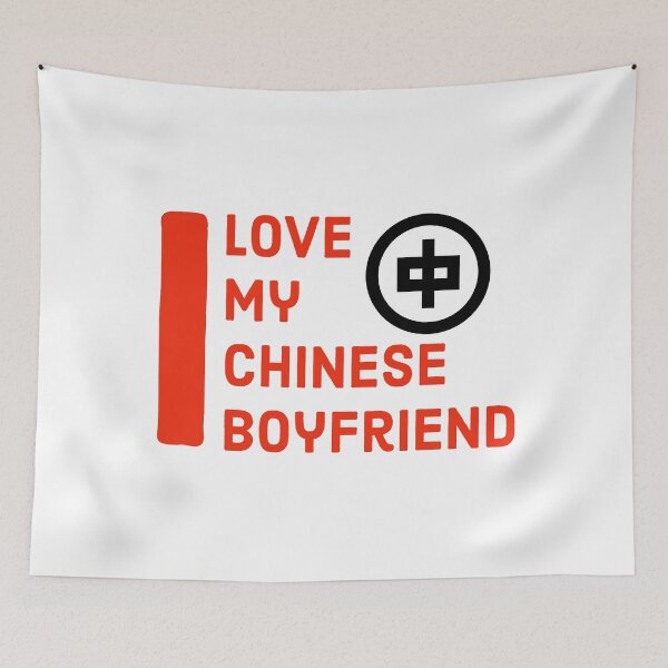 Item preview, I love my chinese boyfriend- cute love designed and sold by MNSDesignHub.