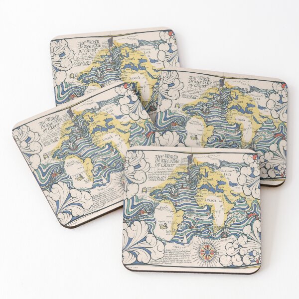 Item preview, Old World Illustrative Map (1924) Vintage Whimsical Continents Atlas designed and sold by BravuraMedia.