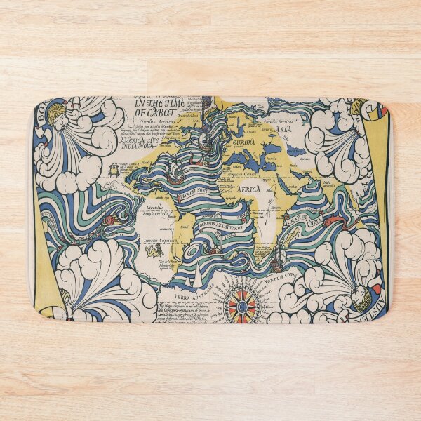 Item preview, Old World Illustrative Map (1924) Vintage Whimsical Continents Atlas designed and sold by BravuraMedia.