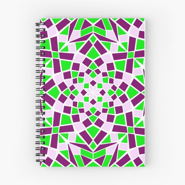 Item preview, Mosaic tile infinity pattern - green, plum, pastel purple designed and sold by Nadia Arsky.