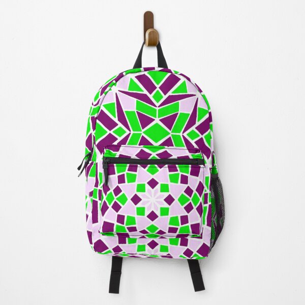 Item preview, Mosaic tile infinity pattern - green, plum, pastel purple designed and sold by Nadia Arsky.