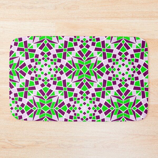 Item preview, Mosaic tile infinity pattern - green, plum, pastel purple designed and sold by Nadia Arsky.