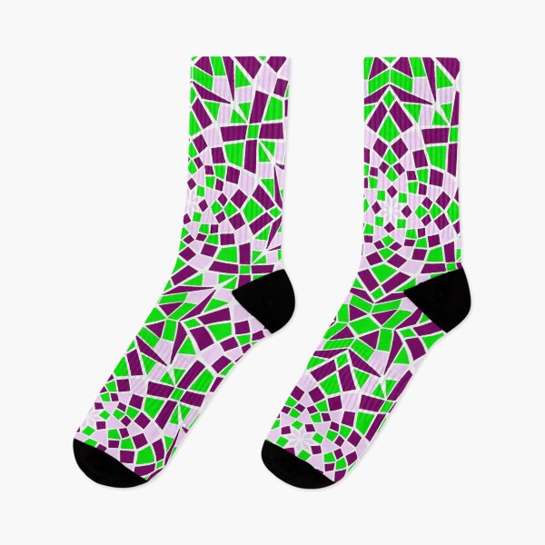 Item preview, Mosaic tile infinity pattern - green, plum, pastel purple designed and sold by Nadia Arsky.