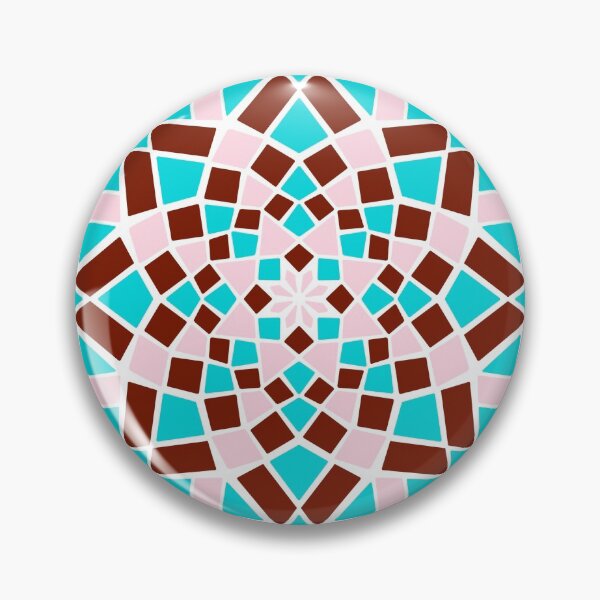 Item preview, Mosaic tile infinity pattern - burgundy, pink, turquoise  designed and sold by Nadia Arsky.