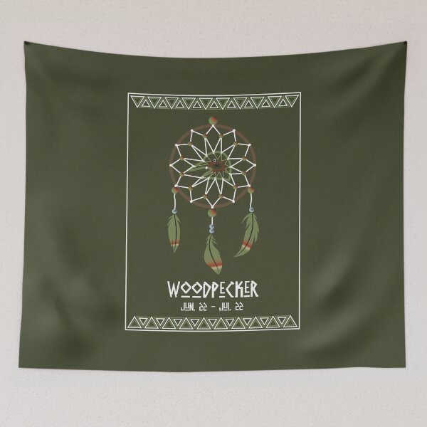 Item preview, Native American Astrological Sign - Woodpecker/Cancer designed and sold by Alukia.