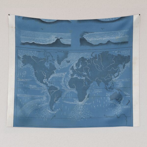 Item preview, Old World Ocean Currents Map (1860) Vintage Oceanic Tidal Chart & Diagram designed and sold by BravuraMedia.