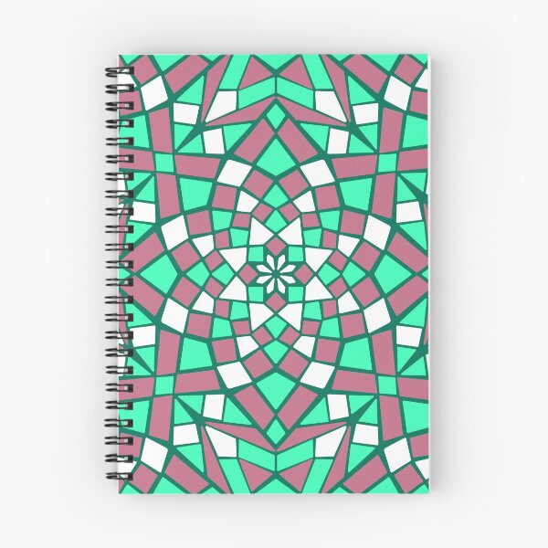 Item preview, Mosaic tile infinity pattern - pastel green and red, white  designed and sold by Nadia Arsky.