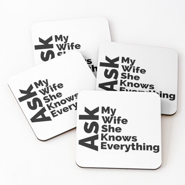 Item preview, Ask my wife she knows everything- Funny husband designed and sold by MNSDesignHub.